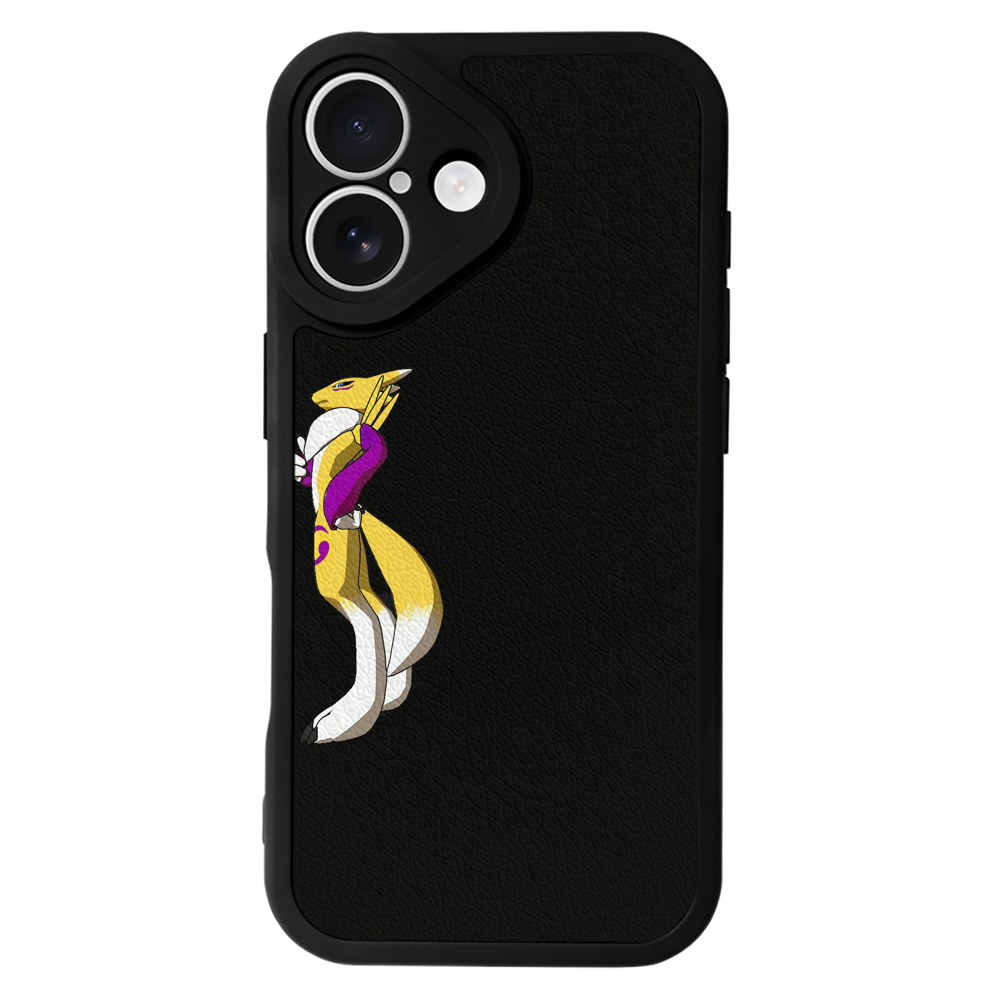 （画像用） Digimon デジタルモンスター/デジモン 【iPhone 16シリーズ対応】シリコンスマホケース（レザー調） 材質：シリコン
